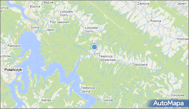 mapa Dolny Koniec k/Teleśnicy, Dolny Koniec k/Teleśnicy na mapie Targeo